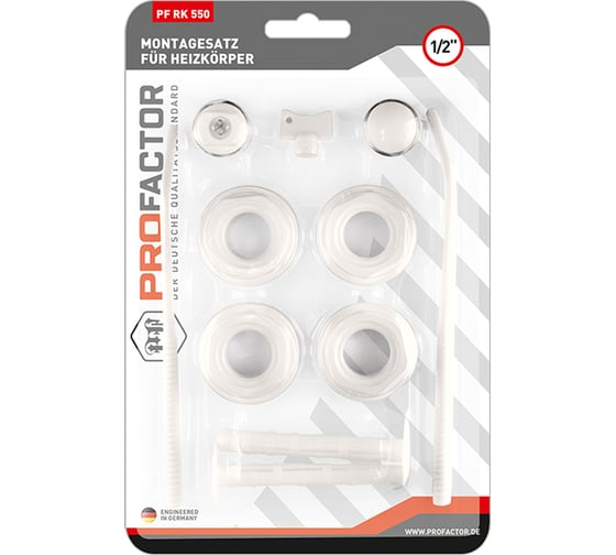 Комплект для монтажа радиатора с кронштейнами PROFACTOR 1/2" PF RK 550