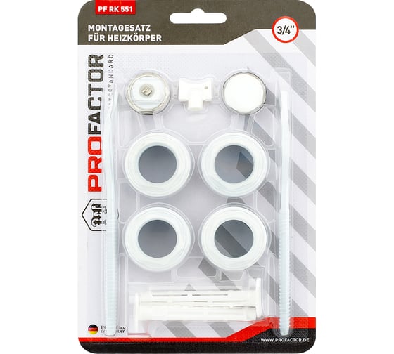 Комплект для монтажа радиатора с кронштейнами PROFACTOR 3/4" PF RK 551