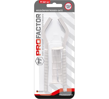 Кронштейны для радиатора PROFACTOR в блистере пара 170мм х 9мм PF RBP 567