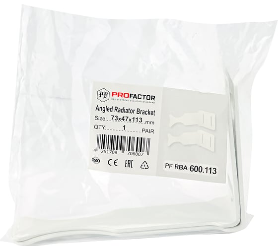 Кронштейны для радиатора PROFACTOR угловые пара 113мм PF RBA 600.113