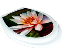 Крышка для унитаза Vanstore пластик ФОТОПРИНТ Лотос RUS 126