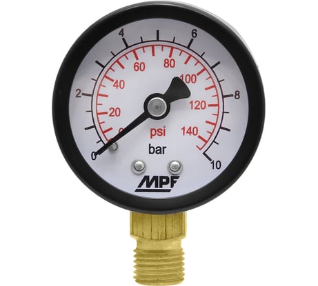 Манометр радиальный MPF 10 Бар, кл. точности 2,5, 1/4" нар. резьба ИС.160274