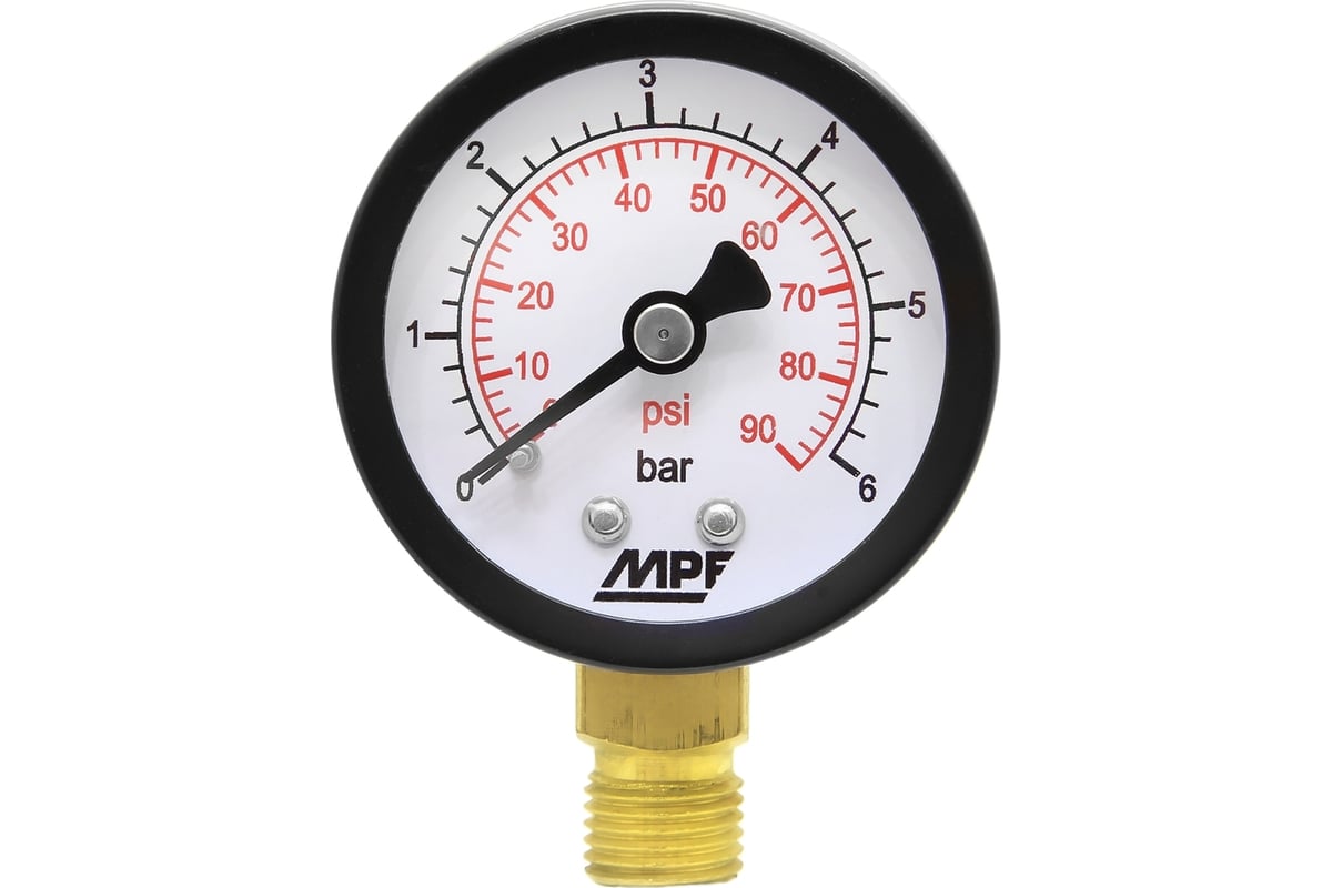 Манометр радиальный MPF 6 Бар, кл. точности 2,5, 1/4