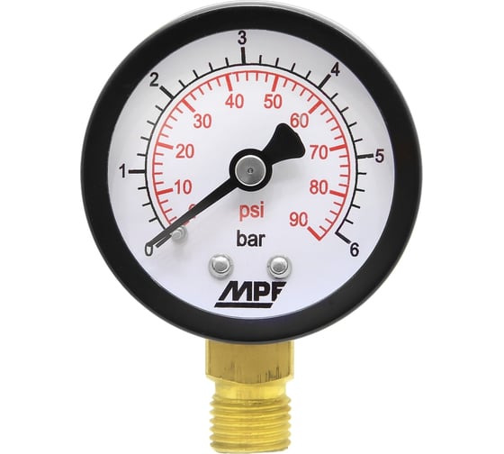 Манометр радиальный MPF 6 Бар, кл. точности 2,5, 1/4" нар. резьба ИС.160270 1