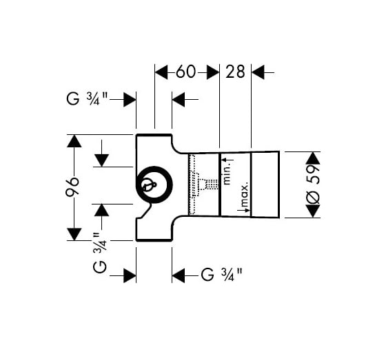 Переключатель HANSGROHE 15930180 Quattro (скрытая часть) 00000007563