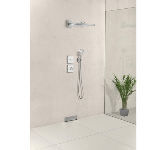 Шланговое подсоединение HANSGROHE 26486000 с держателем душа Fixfit Porter Square 00000043949