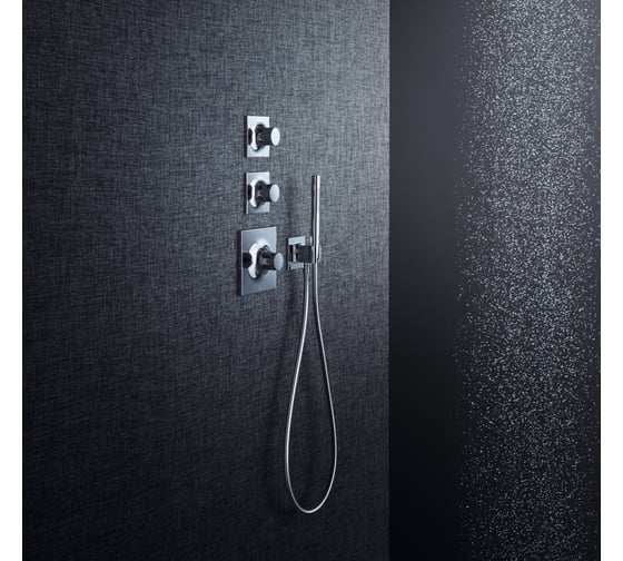 Шланговое подсоединение HANSGROHE 26486000 с держателем душа Fixfit Porter Square 00000043949