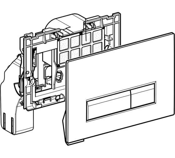 Клавиша GEBERIT 115.600.KQ.1 Sigma 40 NEW двойн., смыв к 111.370 00000004658