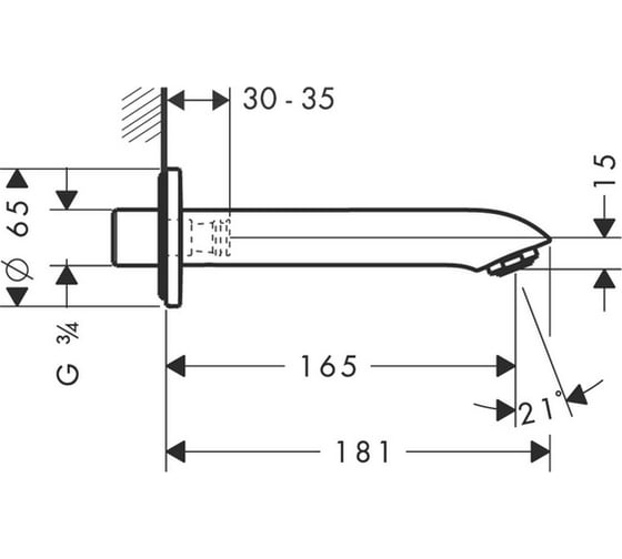 Излив HANSGROHE 31494000 Metris 00000008220