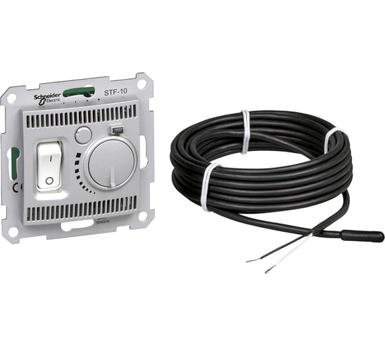Регулятор теплого пола Systeme Electric Sedna Алюминий 10А SE SDN6000360 1