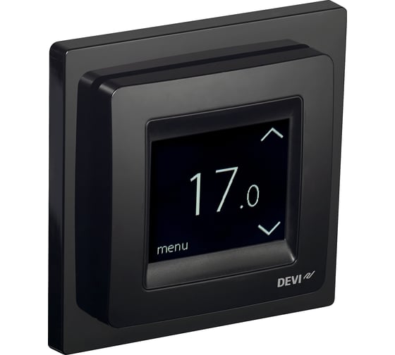 Терморегулятор DEVIreg™ Touch с комбинацией датчиков, черный, 16А DEVI 140F1069