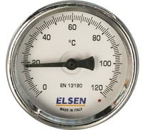 Термометр биметаллический 63 мм, накладной T C -от 0 до +120 ELSEN ET63.00