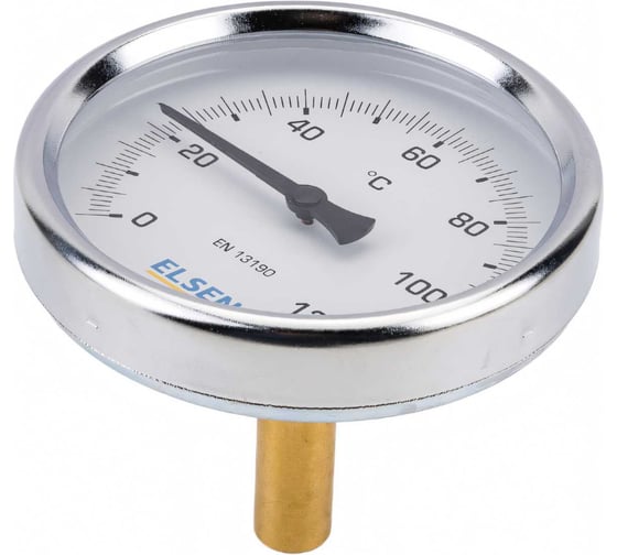 Термометр биметаллический 80 мм, 1/2", шток 9 мм ELSEN ET80.12