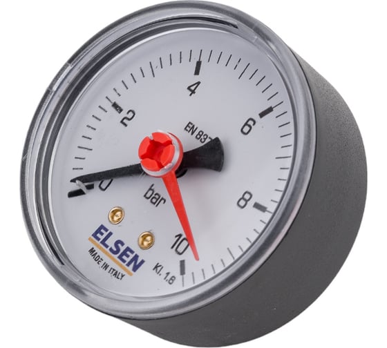 Манометр 63 мм, 1/4", осевой, PN бар-0-10 ELSEN EMO63.10