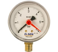 Манометр 63 мм, 1/4", радиальный, PN бар-0-6 ELSEN EM63.06