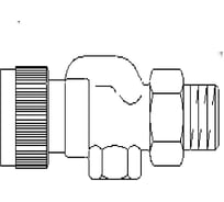 Вентиль для термостатов OVENTROP серии F Ду 15 1180904 1180804
