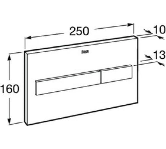 Смывная клавиша Roca DUPLO IN-WALL PL7 двойная, черная 00059999