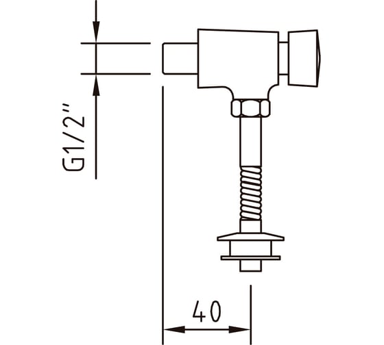 Кран для писсуара CLEVER 1/2", 7 секунд 92801