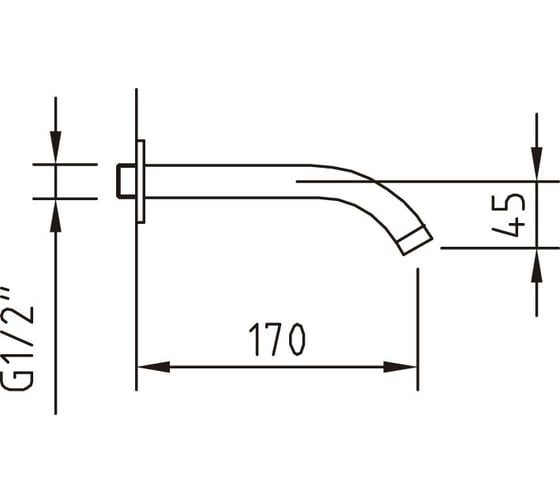 Излив для ванны CLEVER MIKURA 170 мм 97368