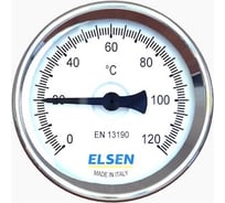 Биметаллический термометр ELSEN Ø-63, накладной, TC -от 0 до +120 36563089