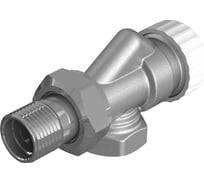 Вентиль для отопительных приборов ELSEN термостатический, осевой, 1/2", 1/2", ВН, PN, бар-10, TC -от -10 до +120, латунь, никелированный, с преднастройкой EVR06.3413