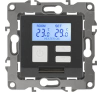 Терморегулятор универсальный 230В, Imax16А, IP20, графит ЭРА 12-4111-12 Б0031277