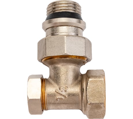 Настроечный угловой клапан VALTEC 1/2 /с дополнительным уплотнением/ VT.019.NR.04