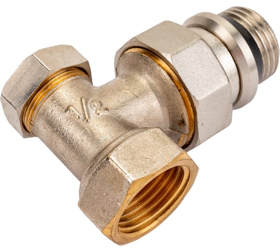 Настроечный угловой клапан VALTEC 1/2 /с дополнительным уплотнением/ VT.019.NR.04