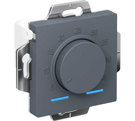 Электронный термостат для теплого пола Systeme Electric Atlasdesign грифель с датчиком, 10a, механизм ATN000735