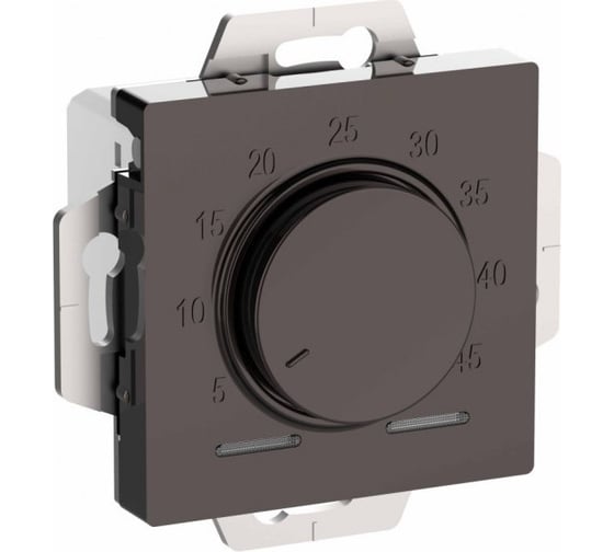 Электронный термостат для теплого пола Systeme Electric Atlasdesign мокко с датчиком, 10a, механизм ATN000635
