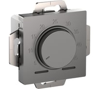 Электронный термостат для теплого пола Systeme Electric Atlasdesign сталь с датчиком, 10a, механизм ATN000935