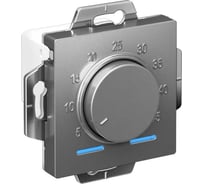 Электронный термостат для теплого пола Systeme Electric Atlasdesign сталь с датчиком, 10a, механизм ATN000935