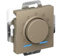 Электронный термостат для теплого пола Systeme Electric Atlasdesign шампань с датчиком, 10a, механизм ATN000535