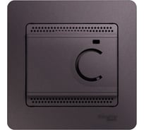 Электронный термостат теплого пола Systeme Electric Glossa сиреневый туман, с датчиком, от +5 до +50c, 10a (в сборе с рамкой) GSL001438