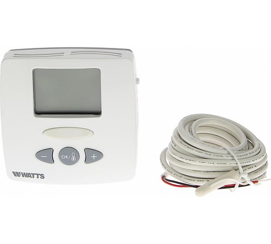 Электронный комнатный термостат Watts WFHT-LCD 230V с ЖК-дисплеем 5-30'С P02077 / P03787 ст. P2077 10021111 1