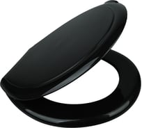 Сиденье для унитаза VIRPLAST черное, пластиковое с креплениями 20985560