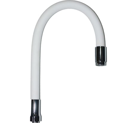 Гибкий излив MasterProf для кухонного смесителя силиконовый, белый ИС.200325