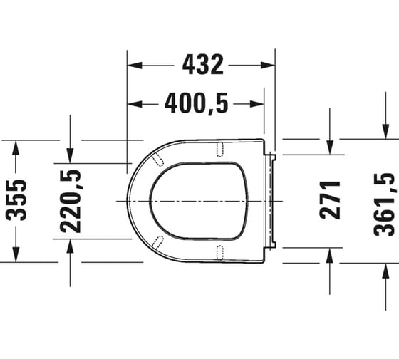 Сиденье для унитаза c крышкой Duravit ME by Starck Сиденье Soft Close компакт 0020190000 00000040976