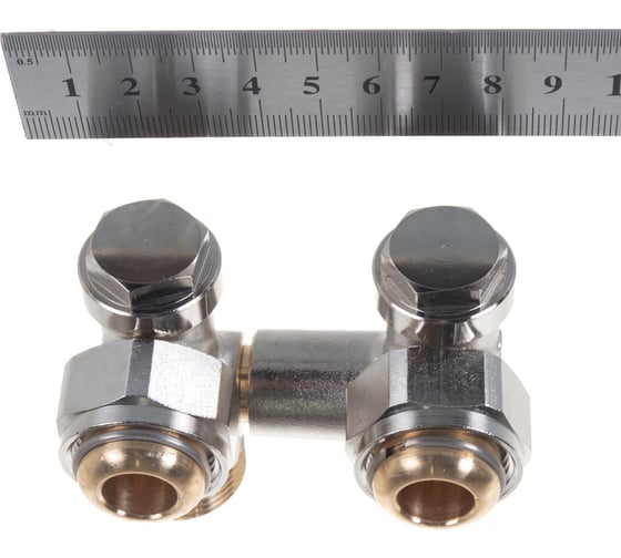 Узел Oventrop Multiflex V, запорно-присоединительный, угловой H-образный, 3/4", 3/4", 1016242