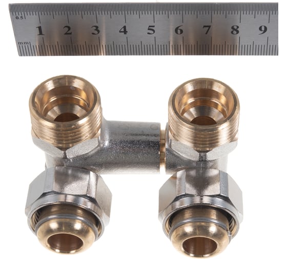 Узел Oventrop Multiflex V, запорно-присоединительный, угловой H-образный, 3/4", 3/4", 1016242