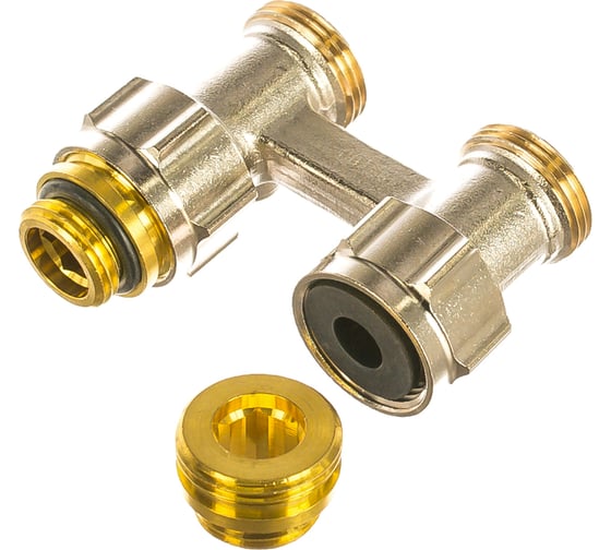 Узел Oventrop Multiflex F, запорно-присоединительный, прямой H-образный, 3/4", 1/2" 1015883