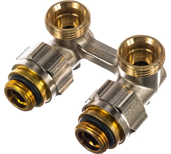 Узел Oventrop Multiflex F, запорно-присоединительный, угловой H-образный, 3/4", 1/2", 1015884