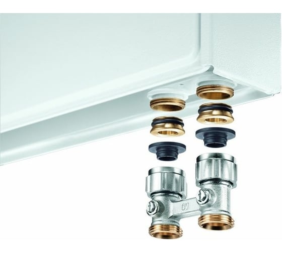 Узел Oventrop Multiflex F, запорно-присоединительный, прямой H-образный, 3/4", 3/4", 1015813