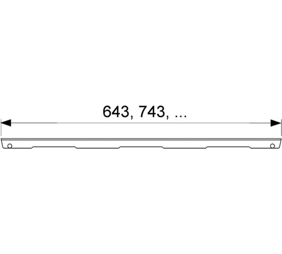 Декоративная решетка TECE ТЕСЕdrainline basic 600811