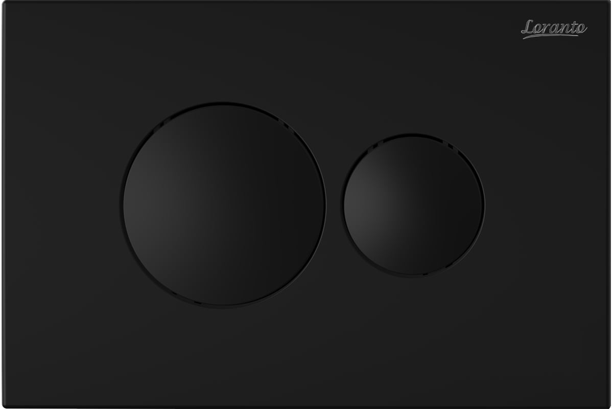 Кнопка для инсталляции Loranto круглая, черная матовая 00081633 ...