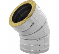 Сэндвич-колено FERRUM 135 градусов, 430, 0.5 мм, нержавеющая сталь, ф80x160 f4116