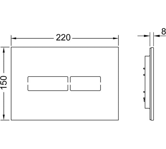 Панель смыва TECE ТЕСЕlux Mini 9240960