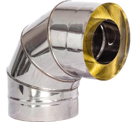 Сэндвич-колено FERRUM 90 градусов, 0.8 мм, нержавеющая сталь, ф115x200 f4232