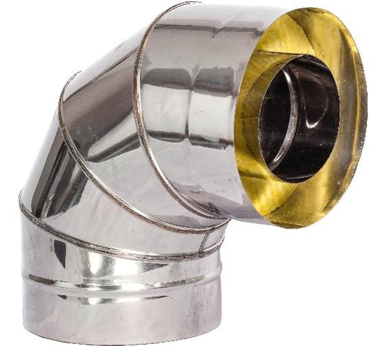 Сэндвич-колено FERRUM 90 градусов, 0.8 мм, нержавеющая сталь, ф120x200 f4233