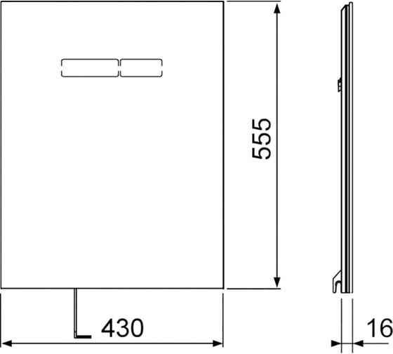Стеклянная панель TECE ТЕСЕlux с сенсорным блоком управления sen-Touch 9650002